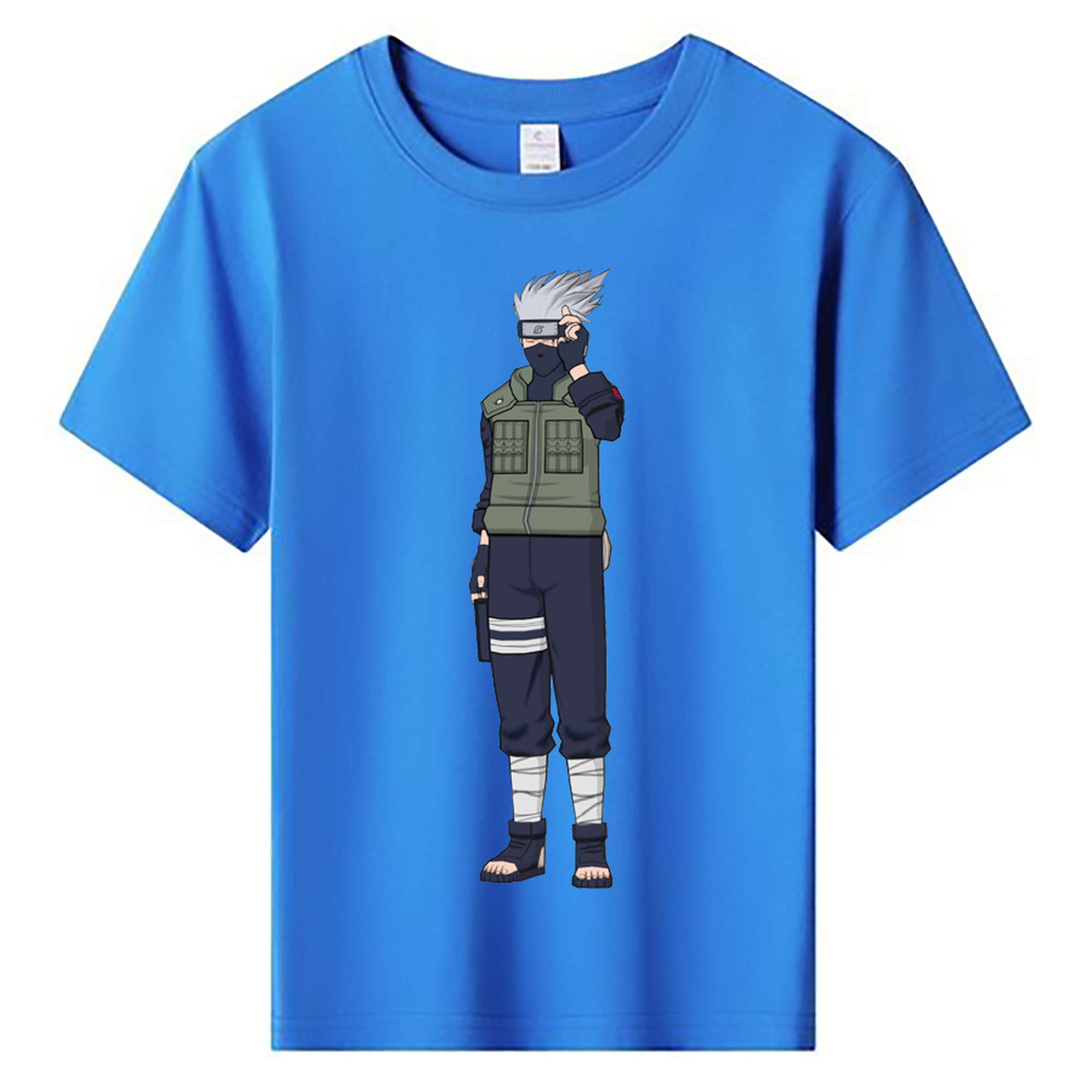 （画像用） NARUTO -ナルト- はたけ カカシ Hatake Kakashi 綿100％キッズTシャツ（フロントプリント）